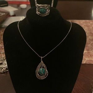 Sterling silver necklace & ring set from Israel